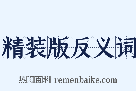 精装版反义词是什么意思的图片
